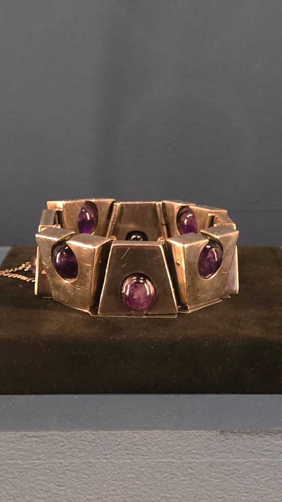 Pulsera, con marca de Antonio Pineda, década de 1940.
